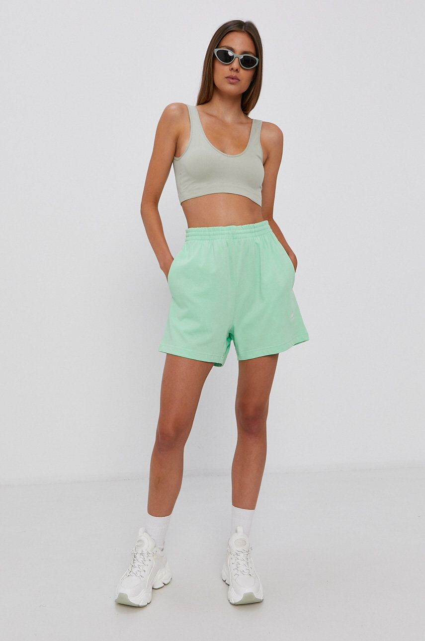 adidas Originals Kraťasy dámské černá barva vzorované high waist - Pepit.cz