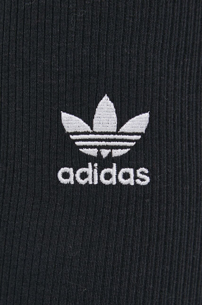 adidas Originals Kraťasy Adicolor HF7484 dámské černá barva hladké high waist - Pepit.cz