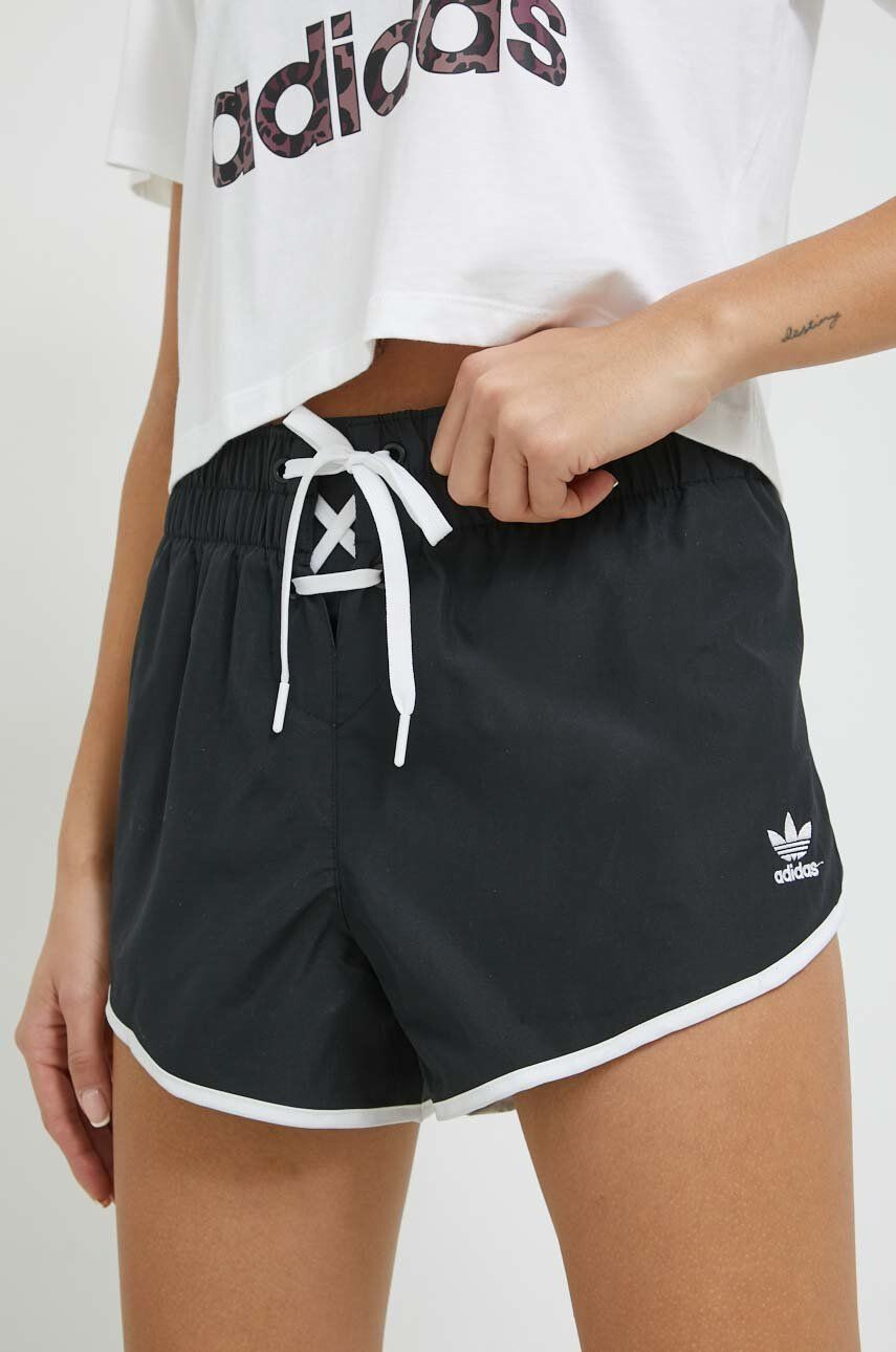 adidas Originals Kraťasy Always Original dámské černá barva s aplikací high waist - Pepit.cz