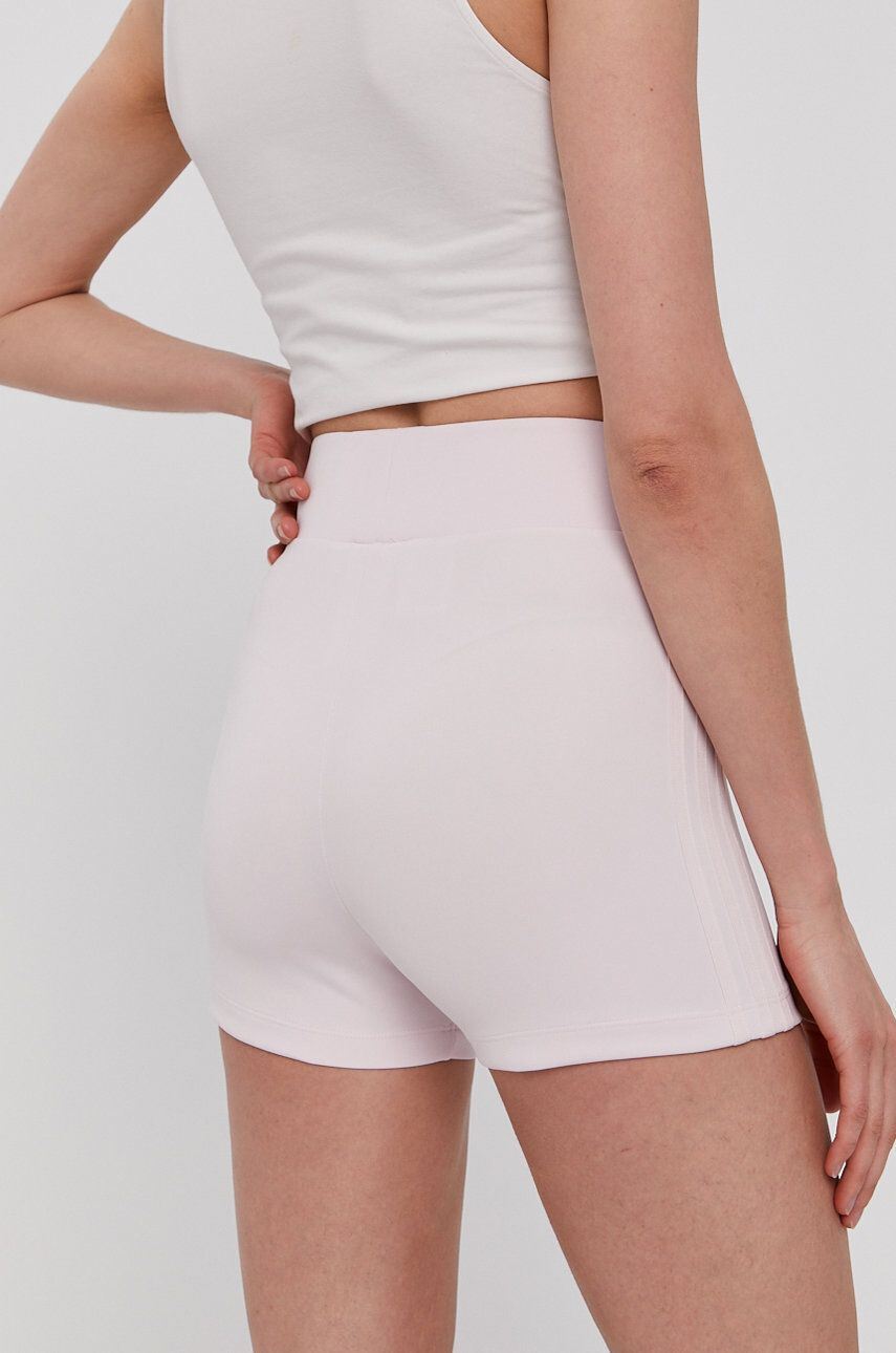 adidas Originals Kraťasy BOOTY dámské růžová barva hladké high waist H56463-PEAAME - Pepit.cz