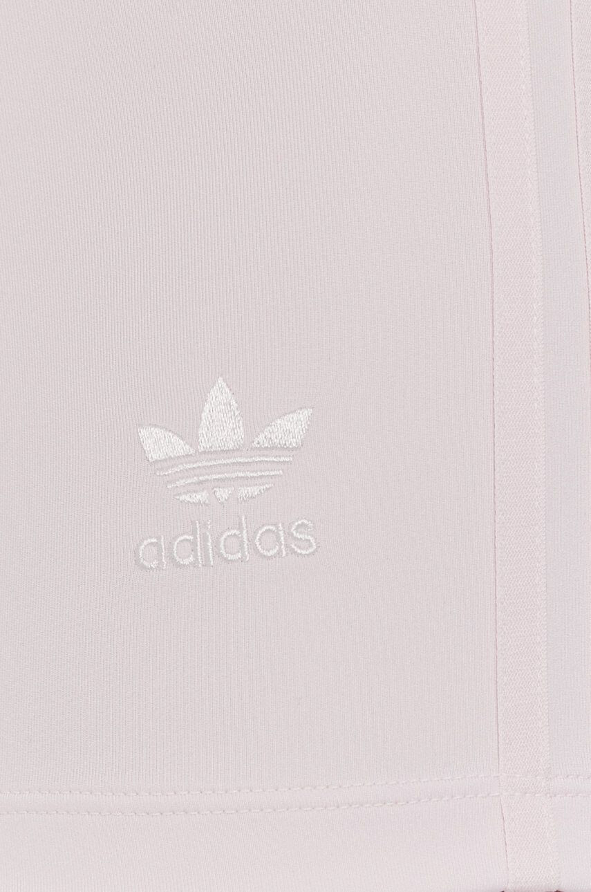 adidas Originals Kraťasy BOOTY dámské růžová barva hladké high waist H56463-PEAAME - Pepit.cz