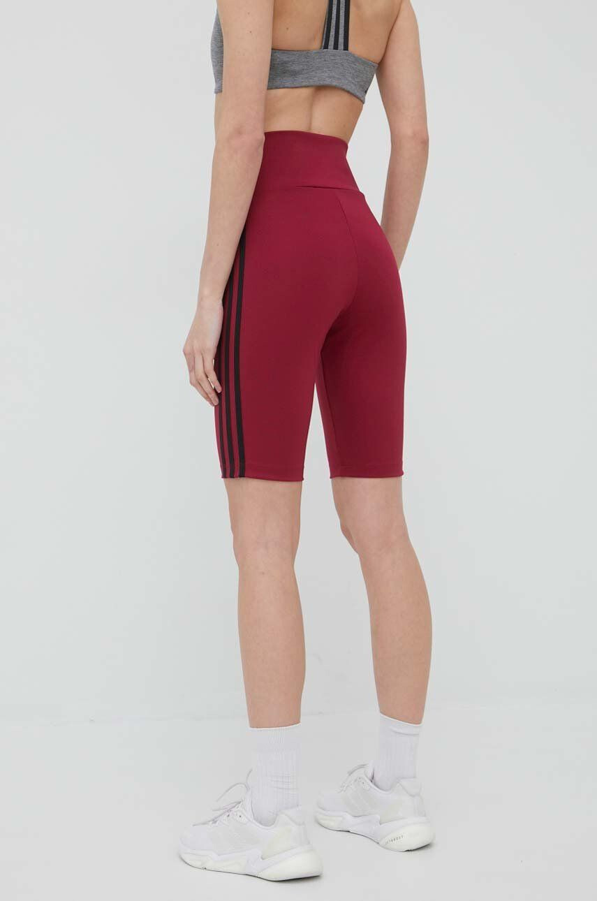 adidas Originals Kraťasy Trefoil Moments HE0406 dámské fialová barva s aplikací high waist HE0406-LEGBUR - Pepit.cz