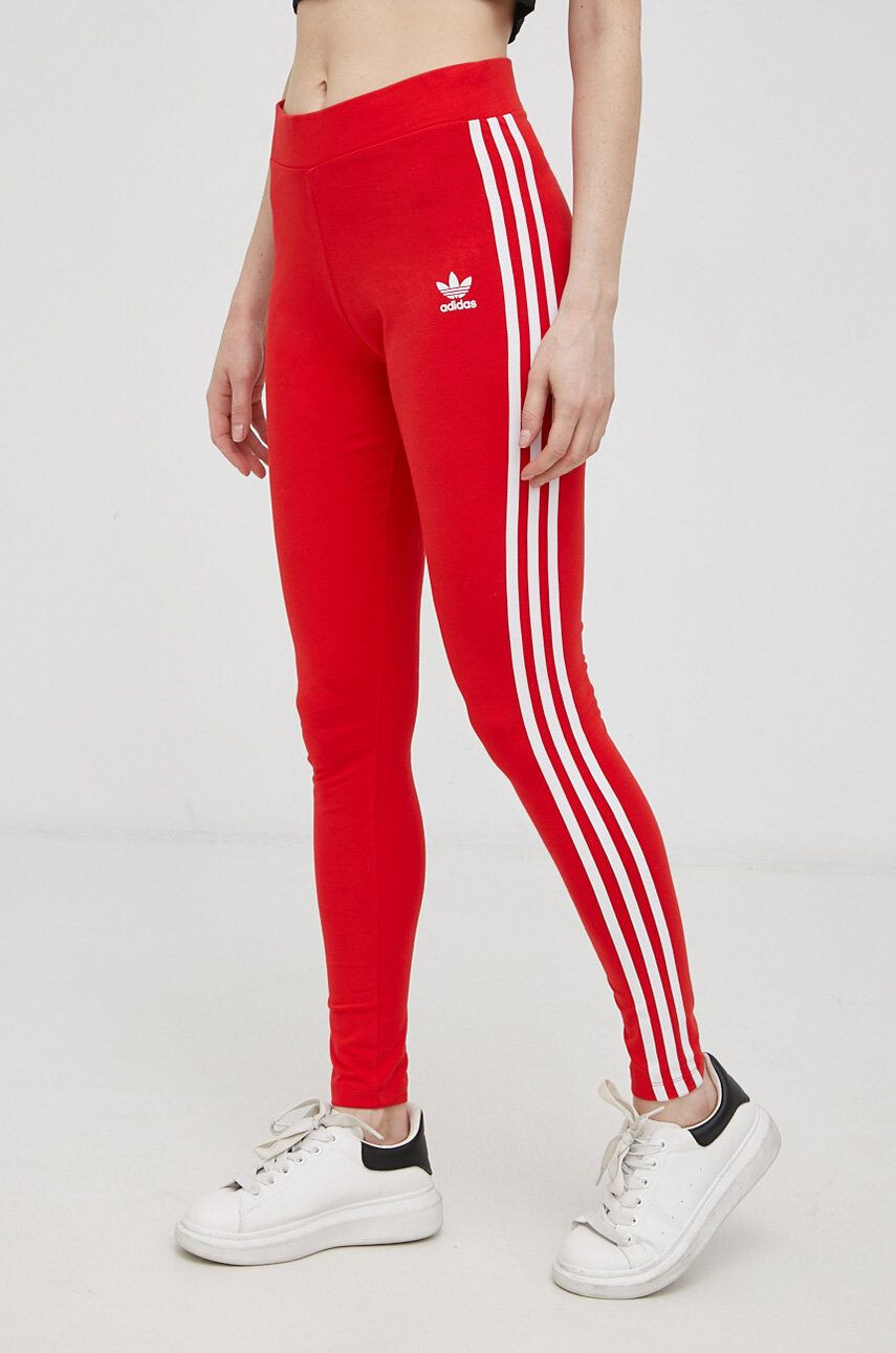 adidas Originals Legíny dámské šedá barva s potiskem - Pepit.cz