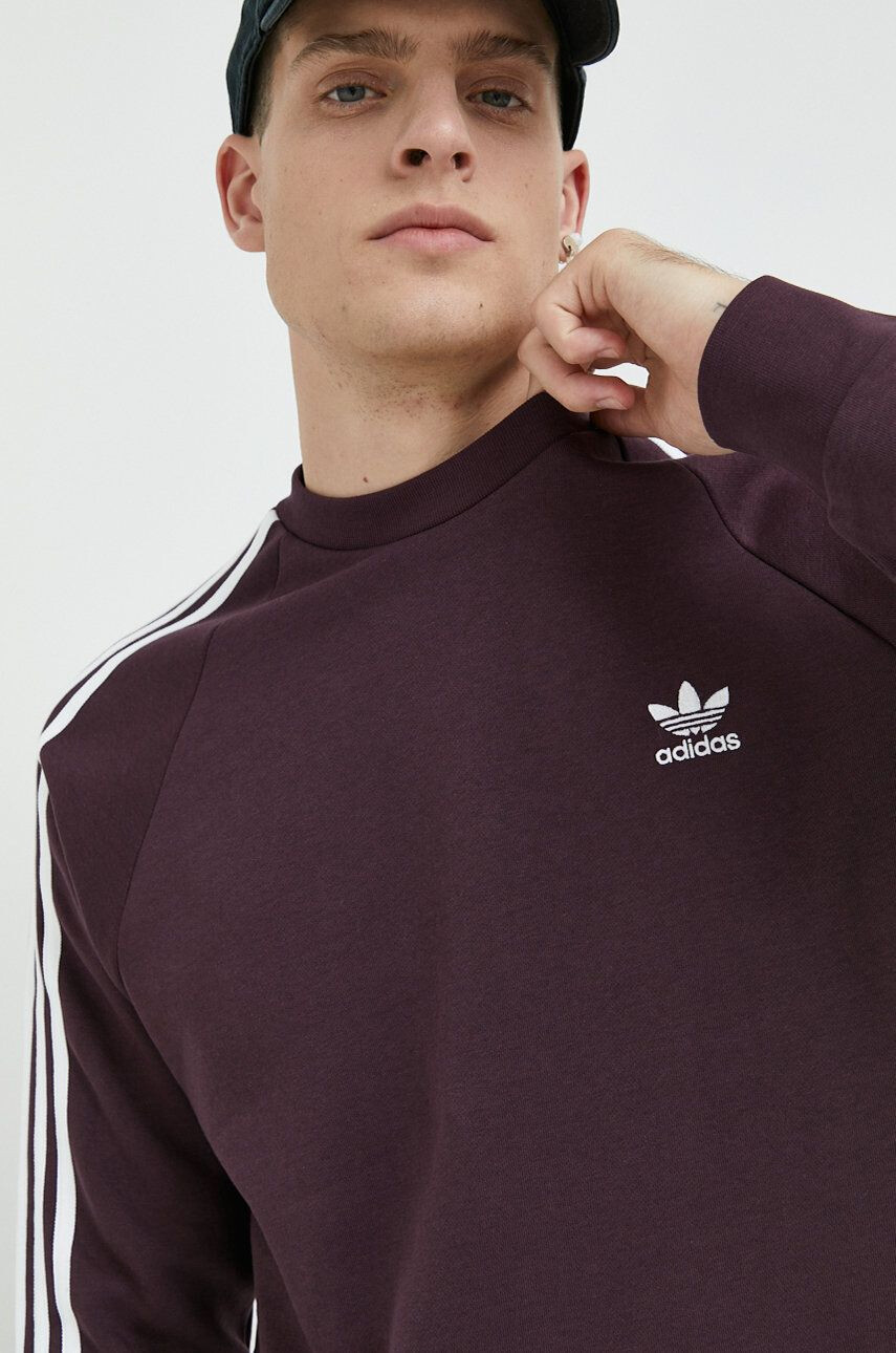 adidas Originals Mikina pánská fialová barva s aplikací - Pepit.cz