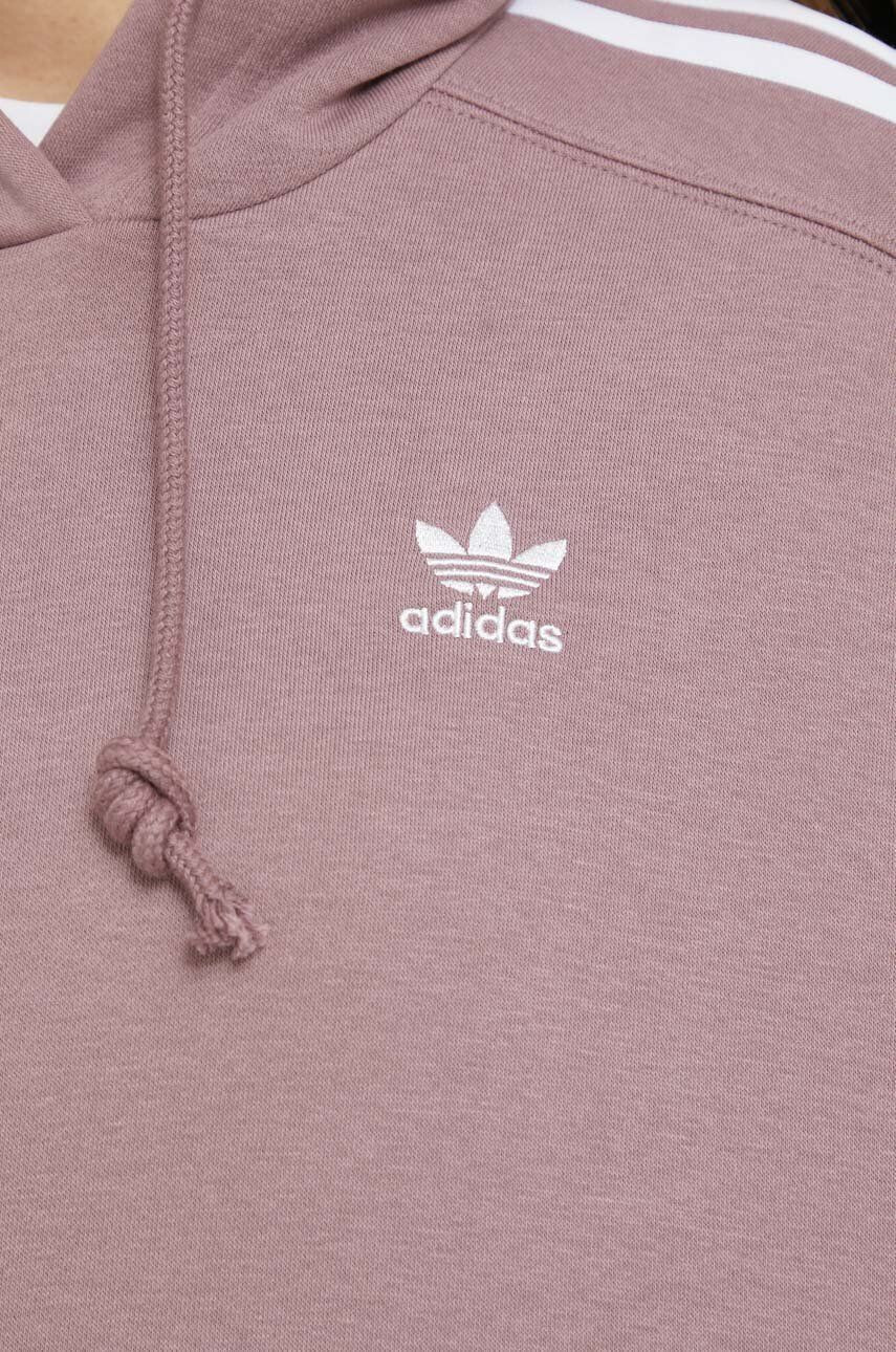 adidas Originals Mikina dámská růžová barva s kapucí hladká - Pepit.cz