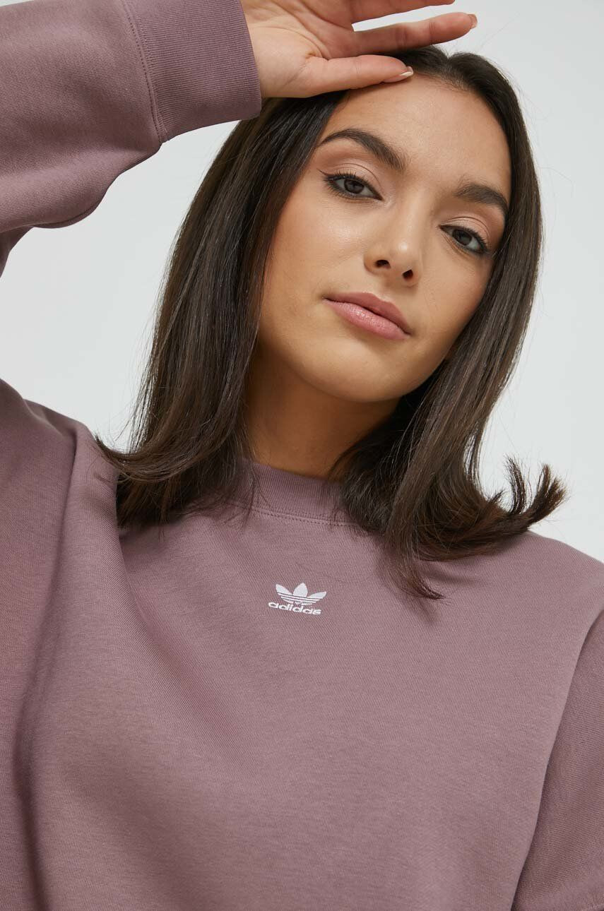 adidas Originals Mikina dámská růžová barva hladká - Pepit.cz