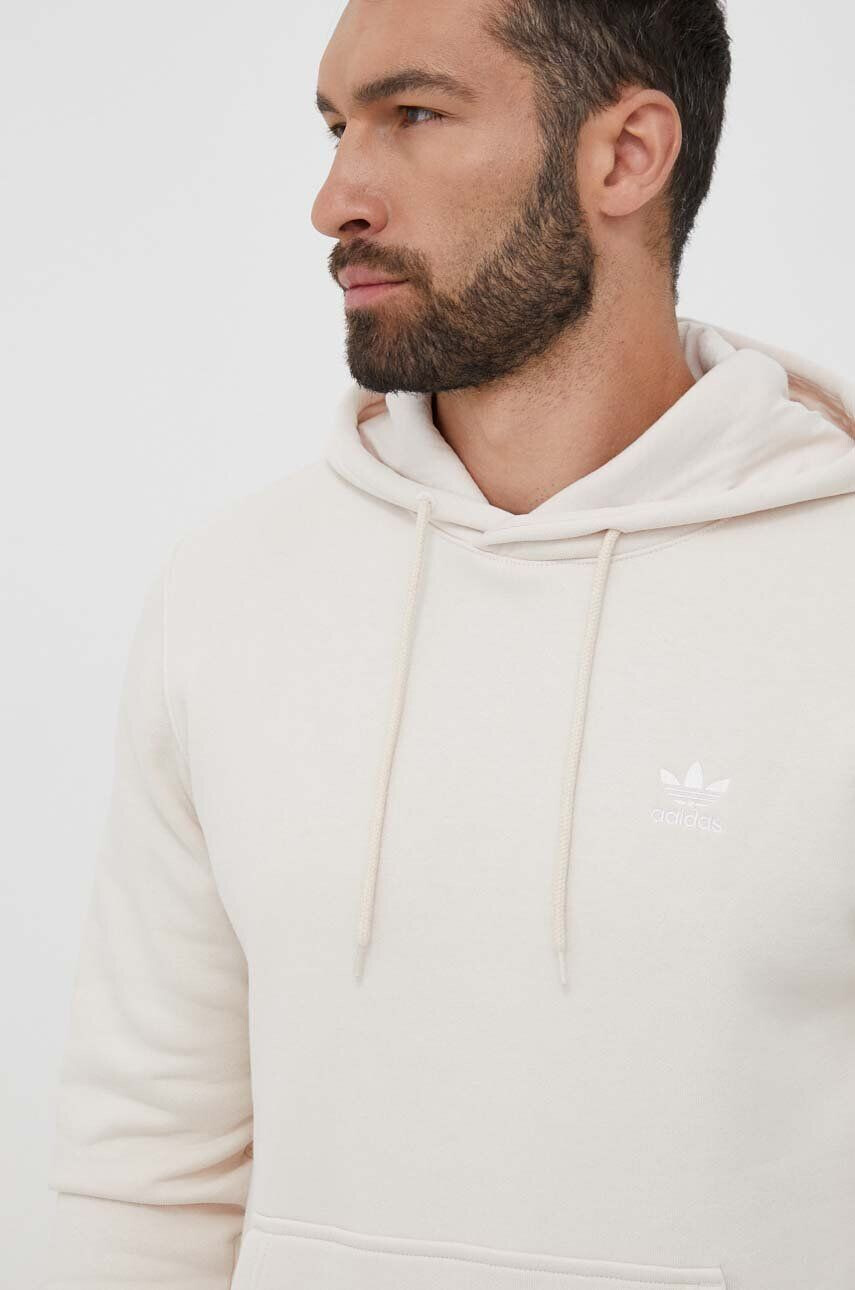 adidas Originals Mikina pánská béžová barva s kapucí hladká - Pepit.cz