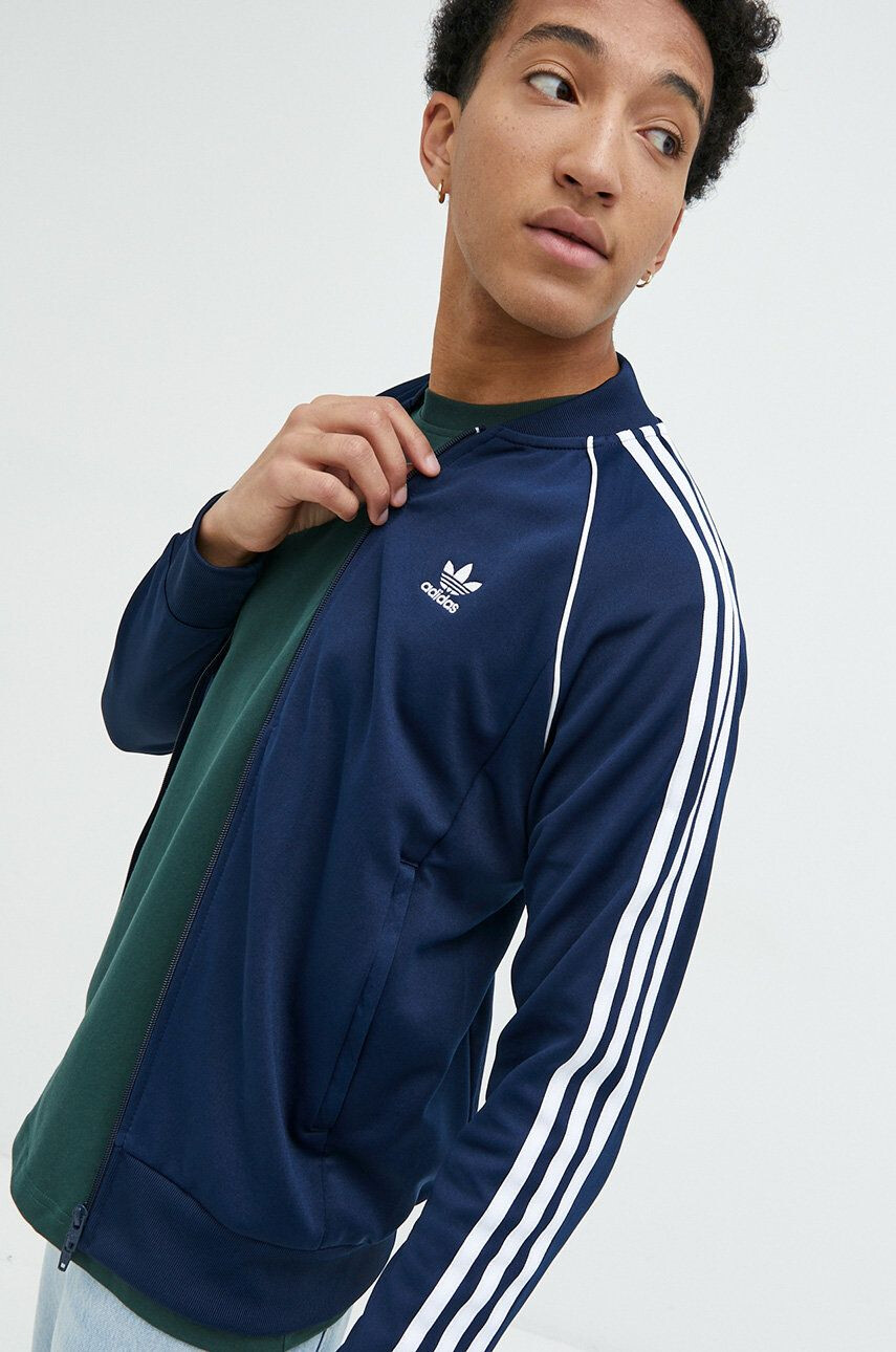 adidas Originals Mikina pánská zelená barva s kapucí hladká - Pepit.cz