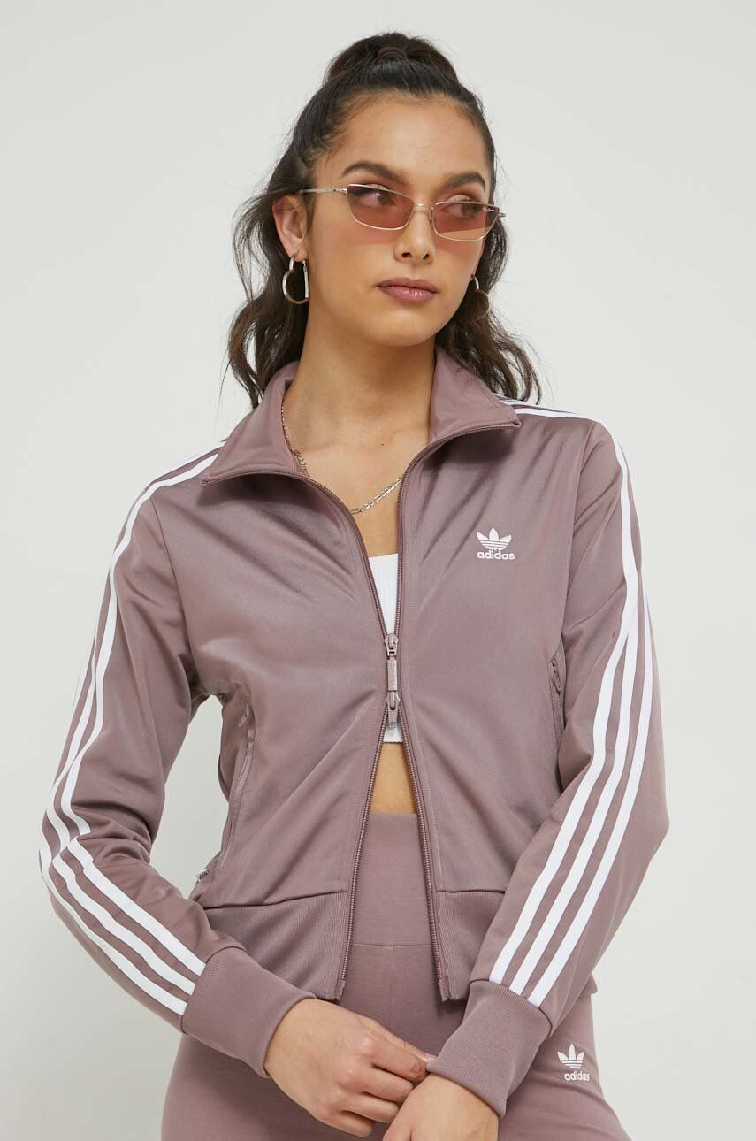 adidas Originals Mikina pánská fialová barva s aplikací - Pepit.cz