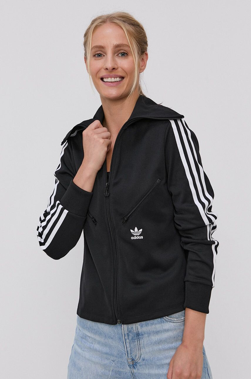 adidas Originals Mikina H35609 dámská černá barva hladká - Pepit.cz