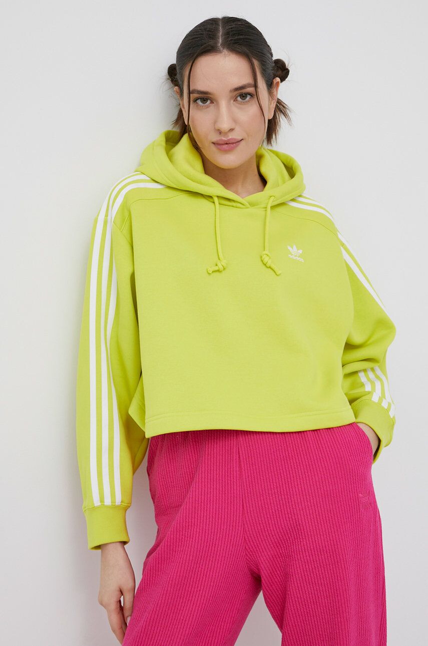 adidas Originals Mikina HC7532 dámská žlutá barva s aplikací HC7532-SHOSLI - Pepit.cz