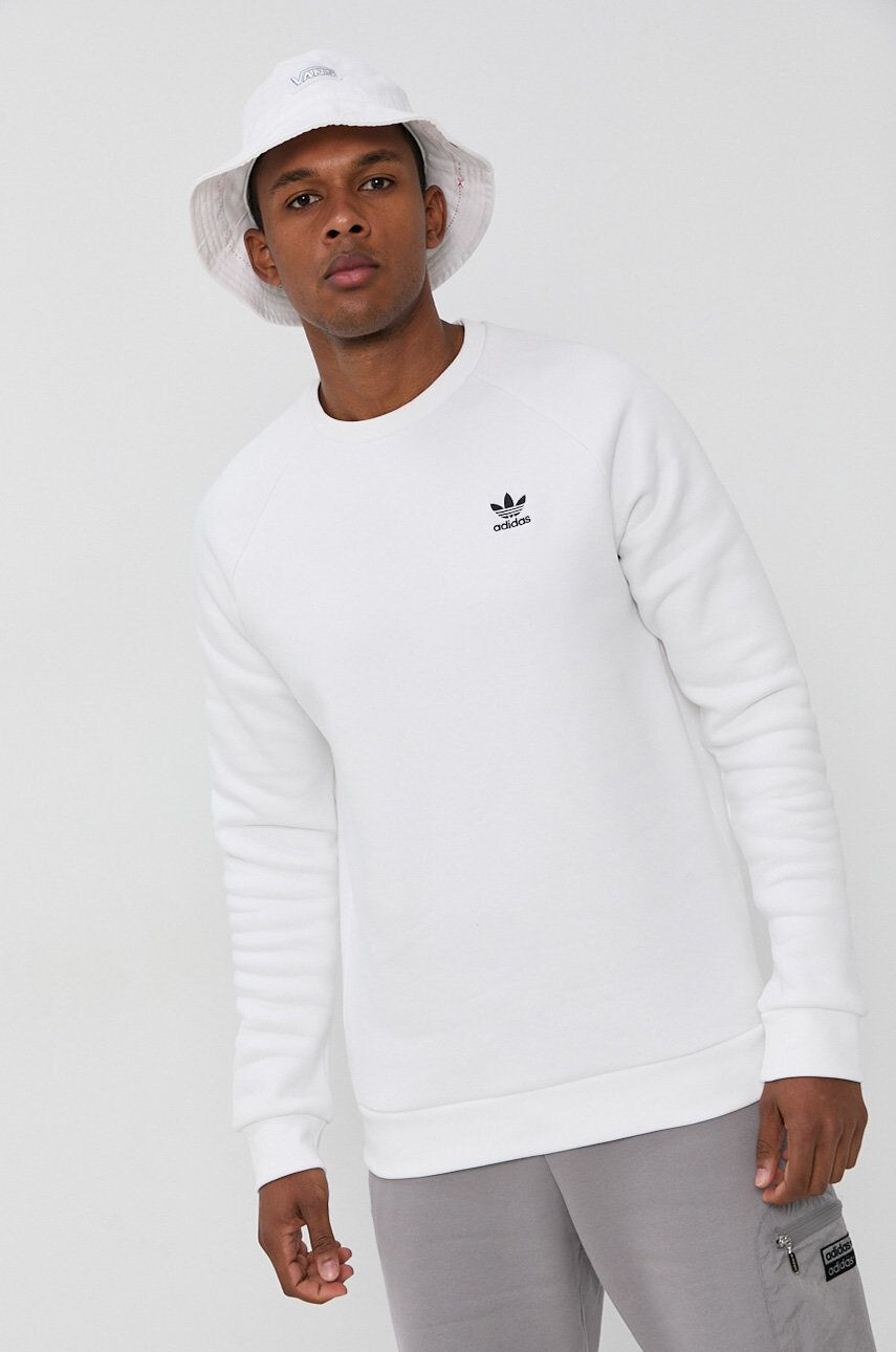 adidas Originals Mikina pánská bílá barva s potiskem H34644-WHITE - Pepit.cz