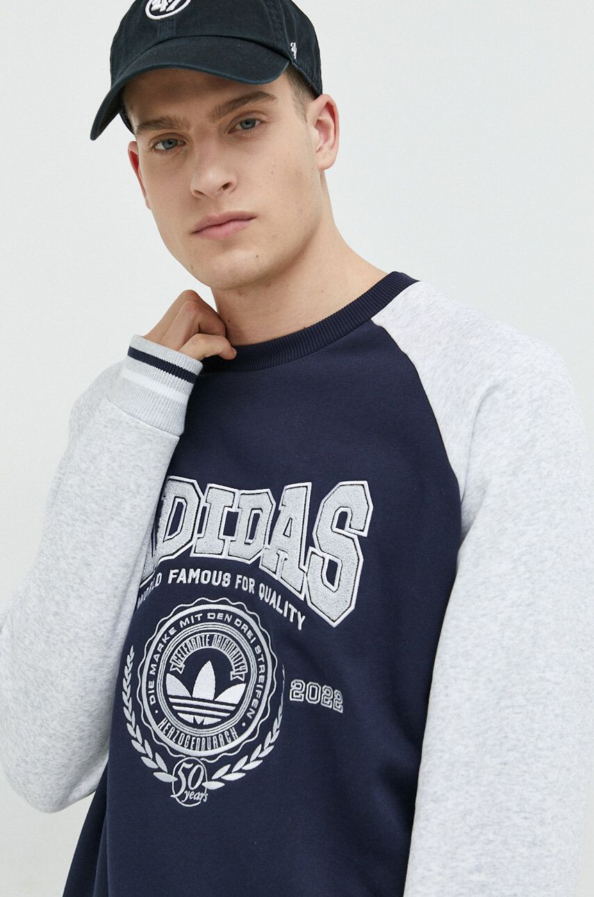 adidas Originals Mikina dámská černá barva s kapucí vzorovaná - Pepit.cz