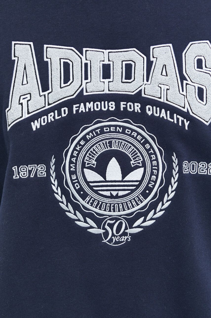 adidas Originals Mikina dámská černá barva s kapucí vzorovaná - Pepit.cz