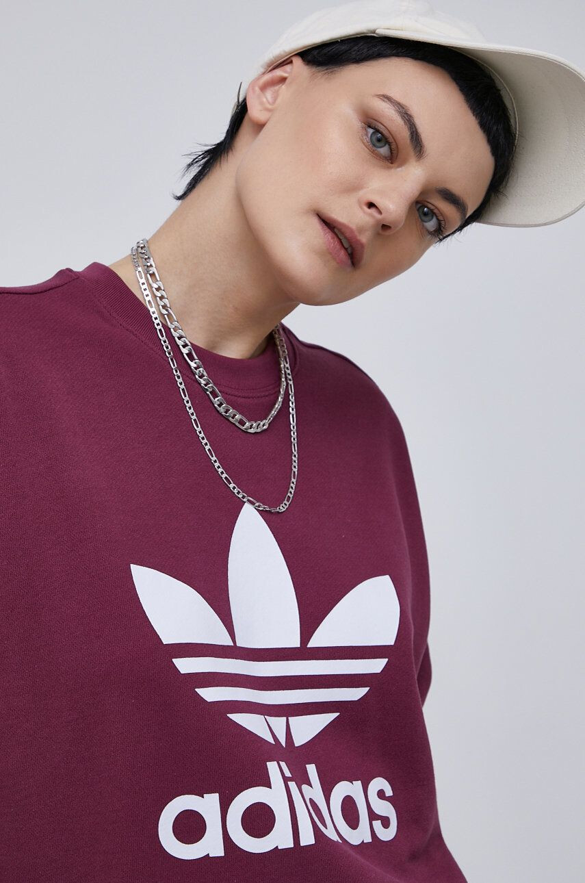 adidas Originals Mikina HC7148 pánská růžová barva s potiskem - Pepit.cz