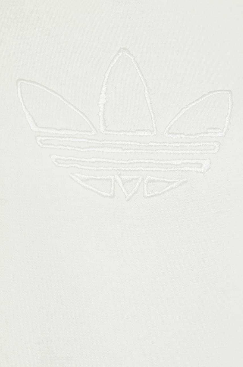 adidas Originals Mikina dámská bílá barva s kapucí s aplikací - Pepit.cz