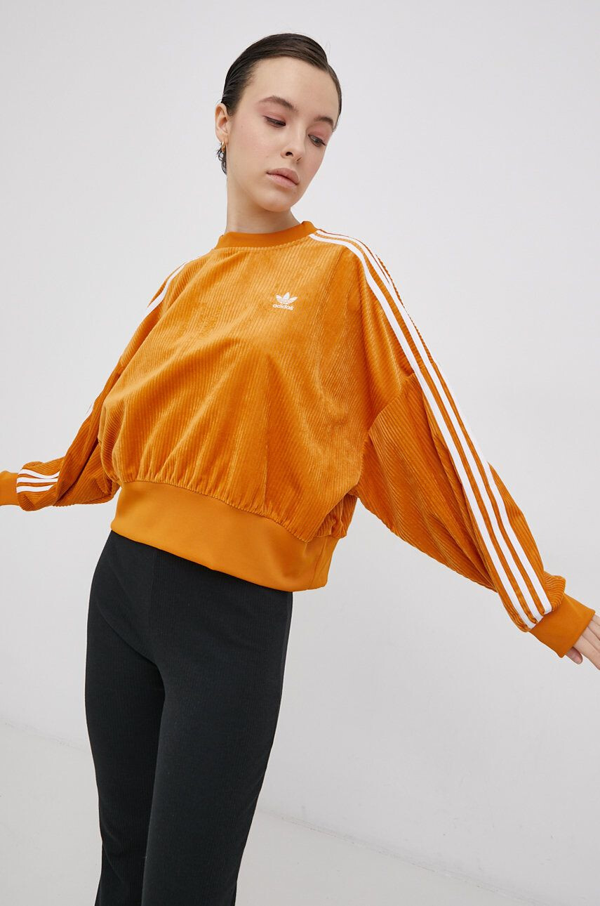 adidas Originals Mikina H37847 dámská oranžová barva hladká - Pepit.cz