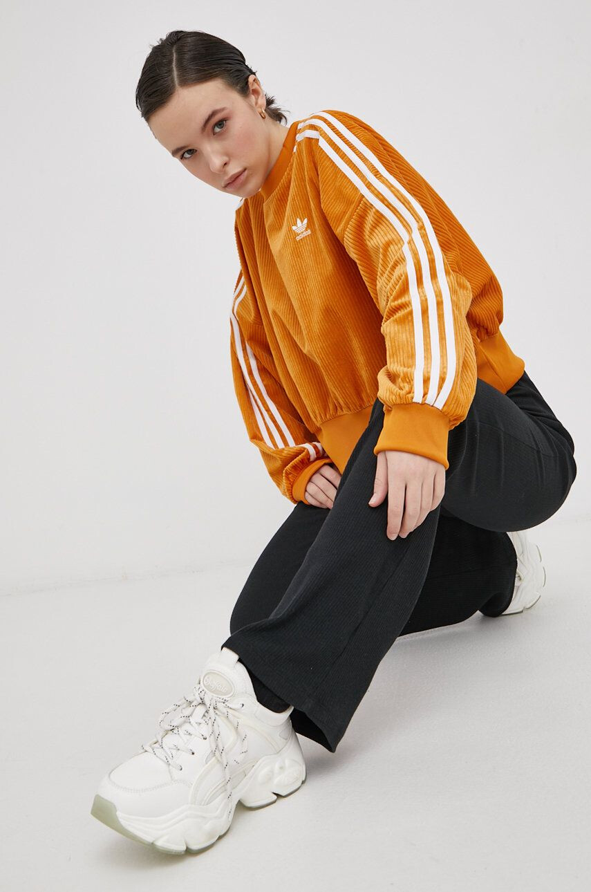 adidas Originals Mikina H37847 dámská oranžová barva hladká - Pepit.cz