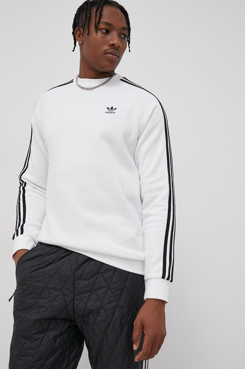 adidas Originals Mikina HE9483 pánská bílá barva hladká - Pepit.cz