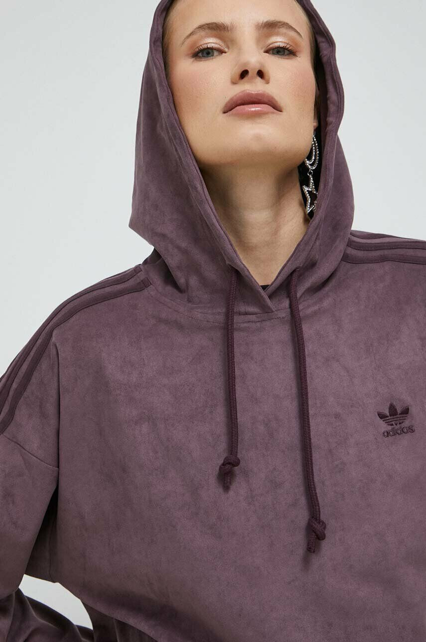 adidas Originals Mikina dámská růžová barva s kapucí hladká - Pepit.cz