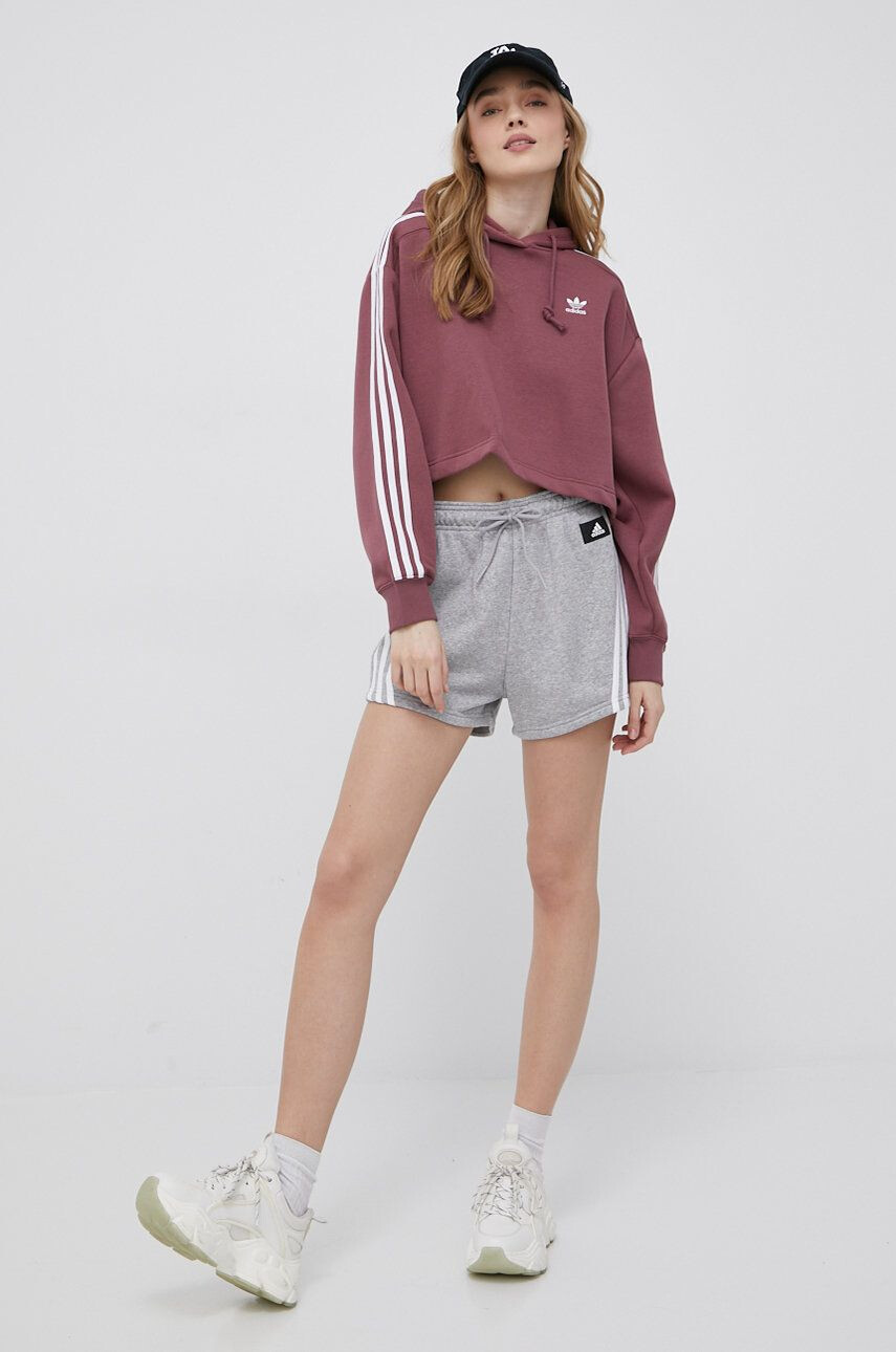 adidas Originals Mikina dámská fialová barva s aplikací HC7531-QUICRI - Pepit.cz