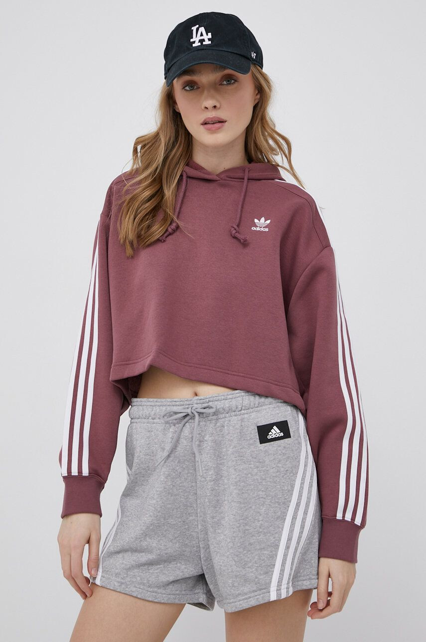 adidas Originals Mikina dámská fialová barva s aplikací HC7531-QUICRI - Pepit.cz