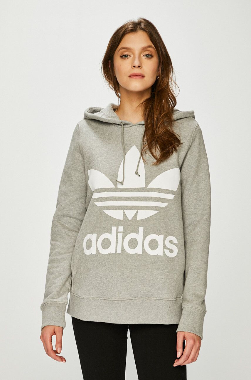 adidas Originals Mikina pánská béžová barva s kapucí vzorovaná - Pepit.cz