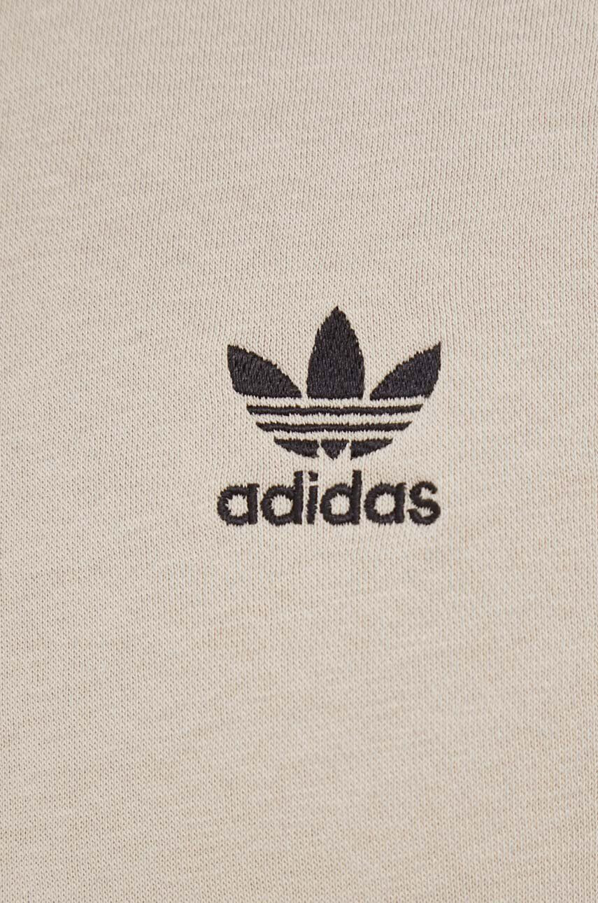 adidas Originals Mikina pánská béžová barva s kapucí s aplikací - Pepit.cz