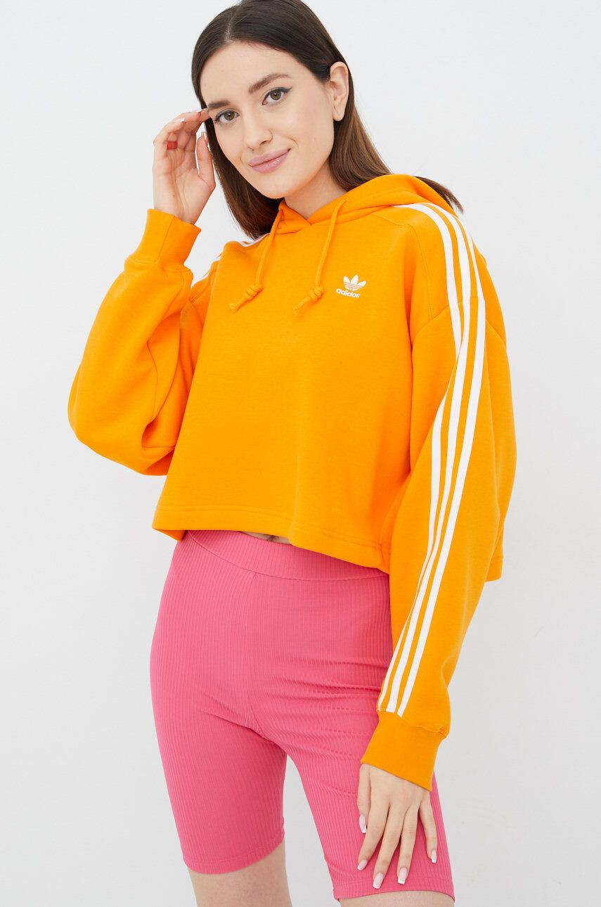 adidas Originals Mikina Adicolor HC2015 dámská oranžová barva s aplikací HC2015-BORANG - Pepit.cz