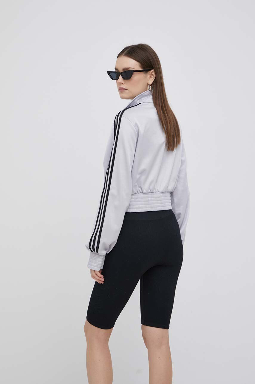 adidas Originals Mikina Adicolor HF7532 dámská stříbrná barva hladká HF7532-MSILVE - Pepit.cz