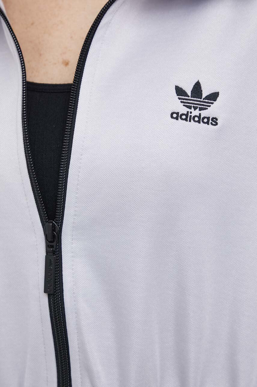 adidas Originals Mikina Adicolor HF7532 dámská stříbrná barva hladká HF7532-MSILVE - Pepit.cz