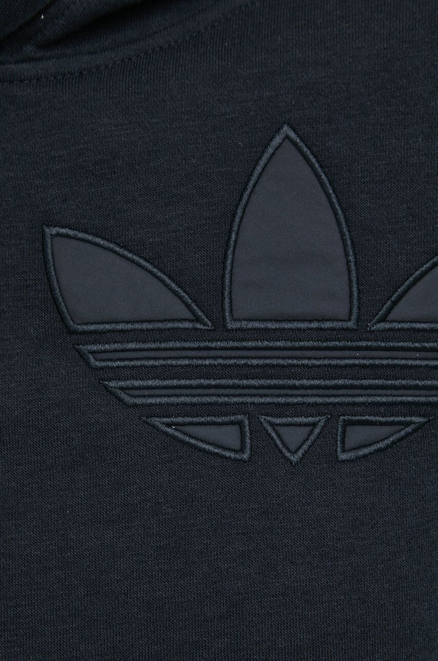 adidas Originals Mikina Trefoil Moments HE4732 dámská černá barva s aplikací - Pepit.cz