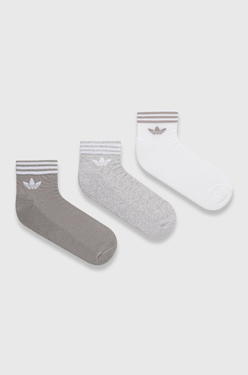 adidas Originals Ponožky (3-pack) pánské šedá barva - Pepit.cz