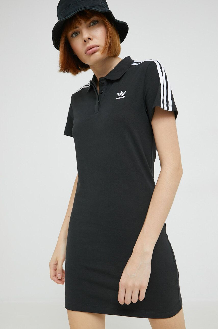 adidas Originals Šaty černá barva mini - Pepit.cz