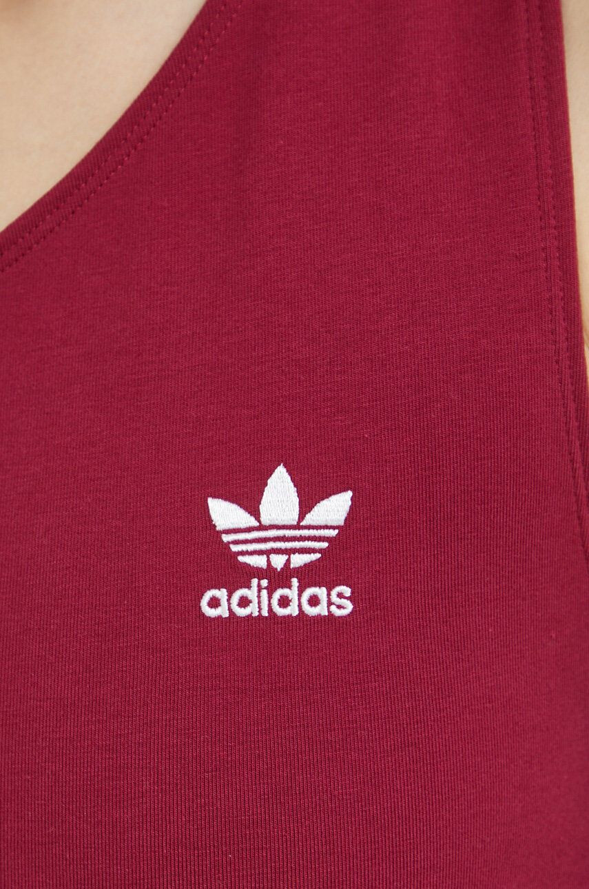 adidas Originals Šaty hnědá barva midi - Pepit.cz