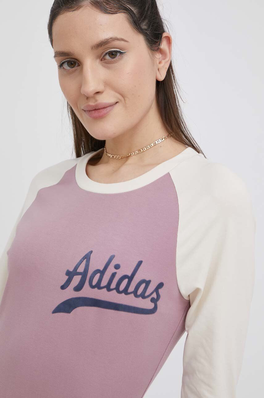 adidas Originals Šaty HD9786 růžová barva mini jednoduchý HD9786-MAGM/WHI - Pepit.cz