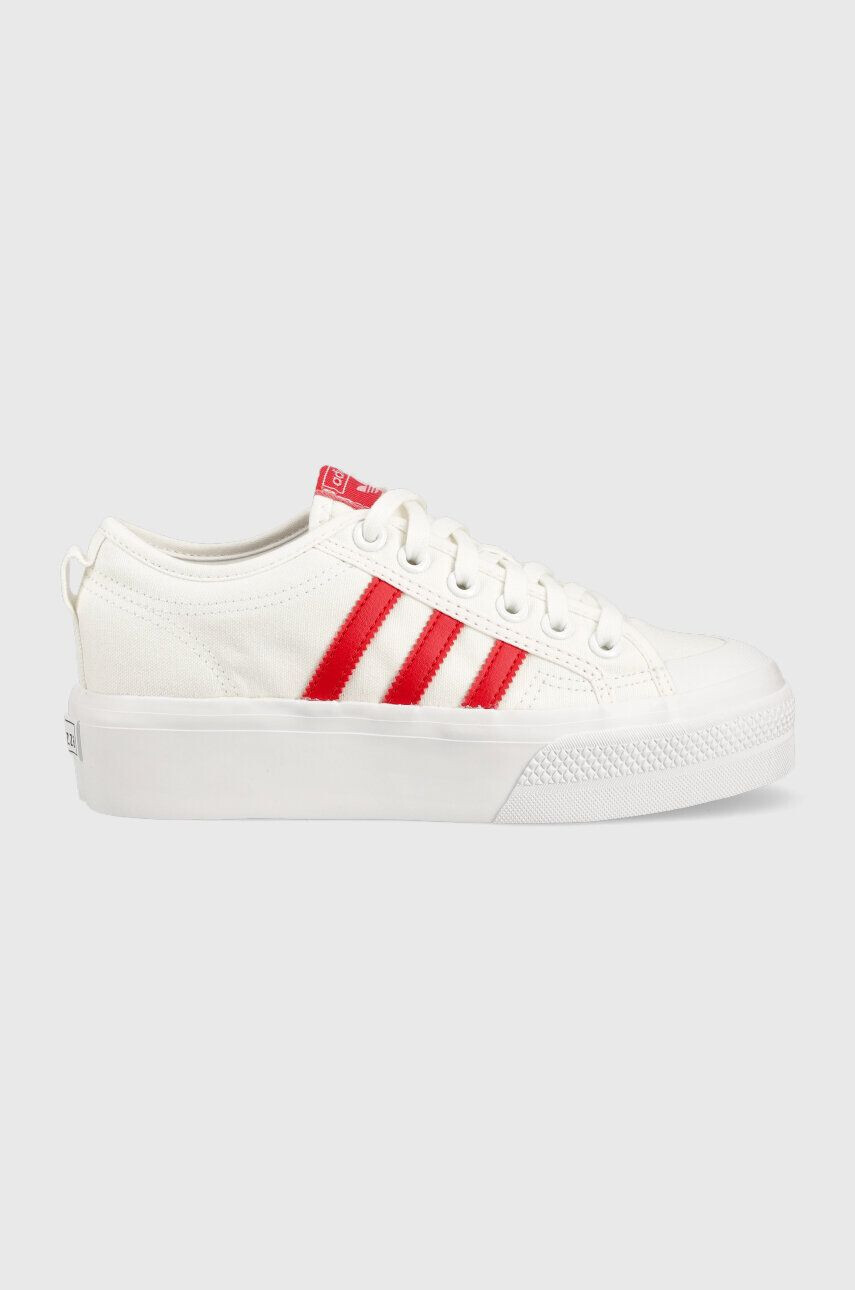 adidas Originals Tenisky Nizza Platform HQ1902 dámské bílá barva HQ1902-WHT/BETSCA - Pepit.cz