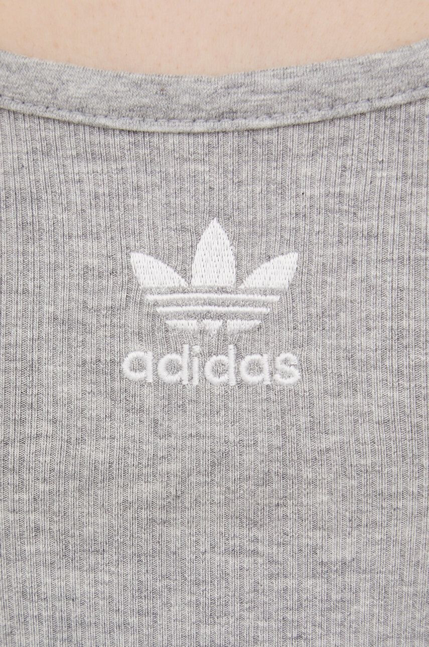 adidas Originals Top HF3398 dámský šedá barva HF3398-MGREYH - Pepit.cz