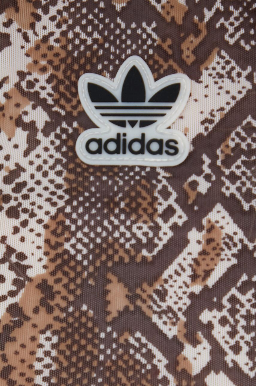 adidas Originals Tričko s dlouhým rukávem HT5993 hnědá barva s pologolfem HT5993-WONWHI - Pepit.cz