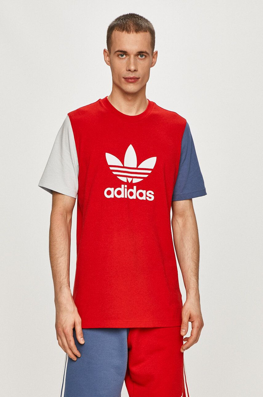 adidas Originals Tričko oranžová barva s potiskem - Pepit.cz