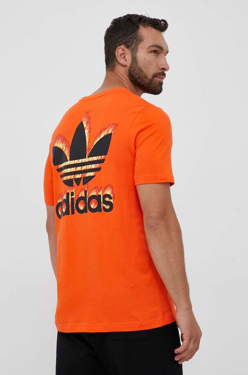 adidas Originals Tričko oranžová barva s potiskem - Pepit.cz