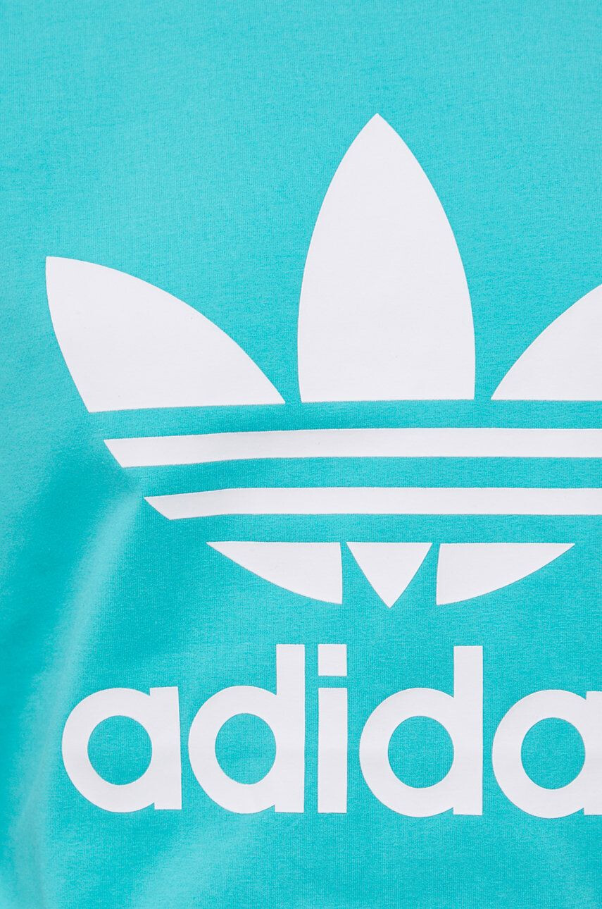 adidas Originals Tričko Adicolor HE6869 dámské tyrkysová barva - Pepit.cz