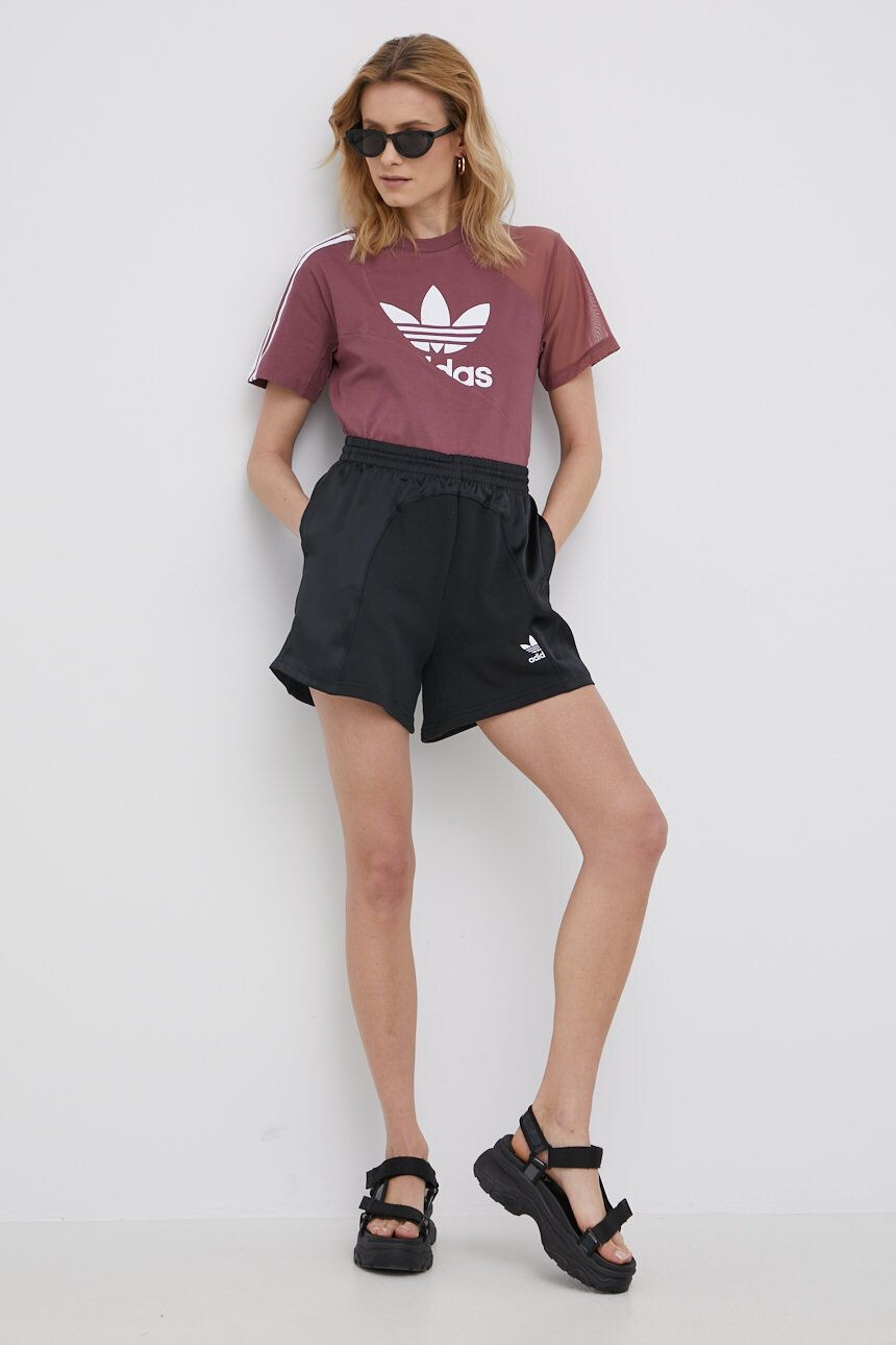 adidas Originals Tričko Adicolor HC7044 dámské fialová barva - Pepit.cz