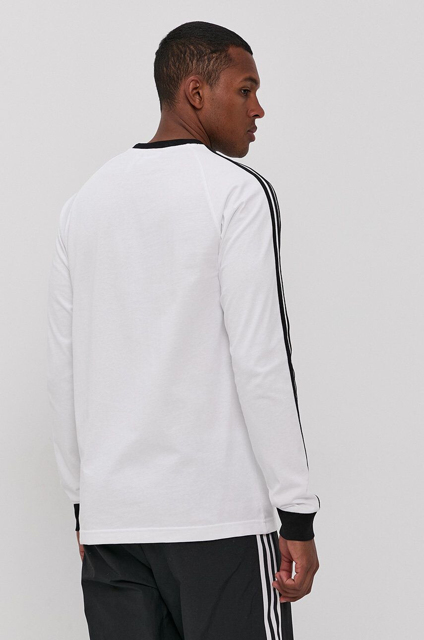 adidas Originals Tričko s dlouhým rukávem GN3477 pánské bílá barva hladké GN3477-WHITE - Pepit.cz