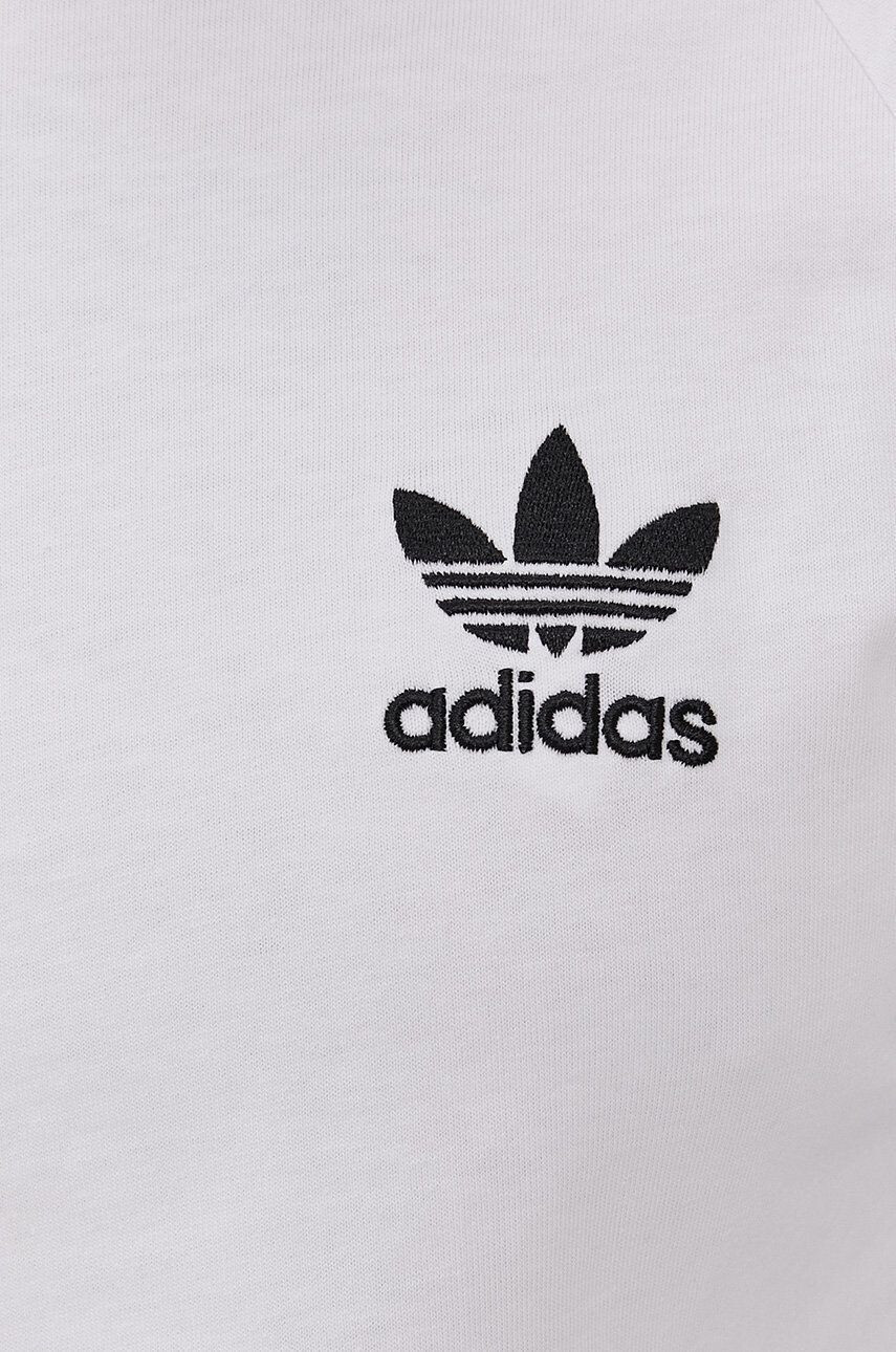 adidas Originals Tričko s dlouhým rukávem GN3477 pánské bílá barva hladké GN3477-WHITE - Pepit.cz