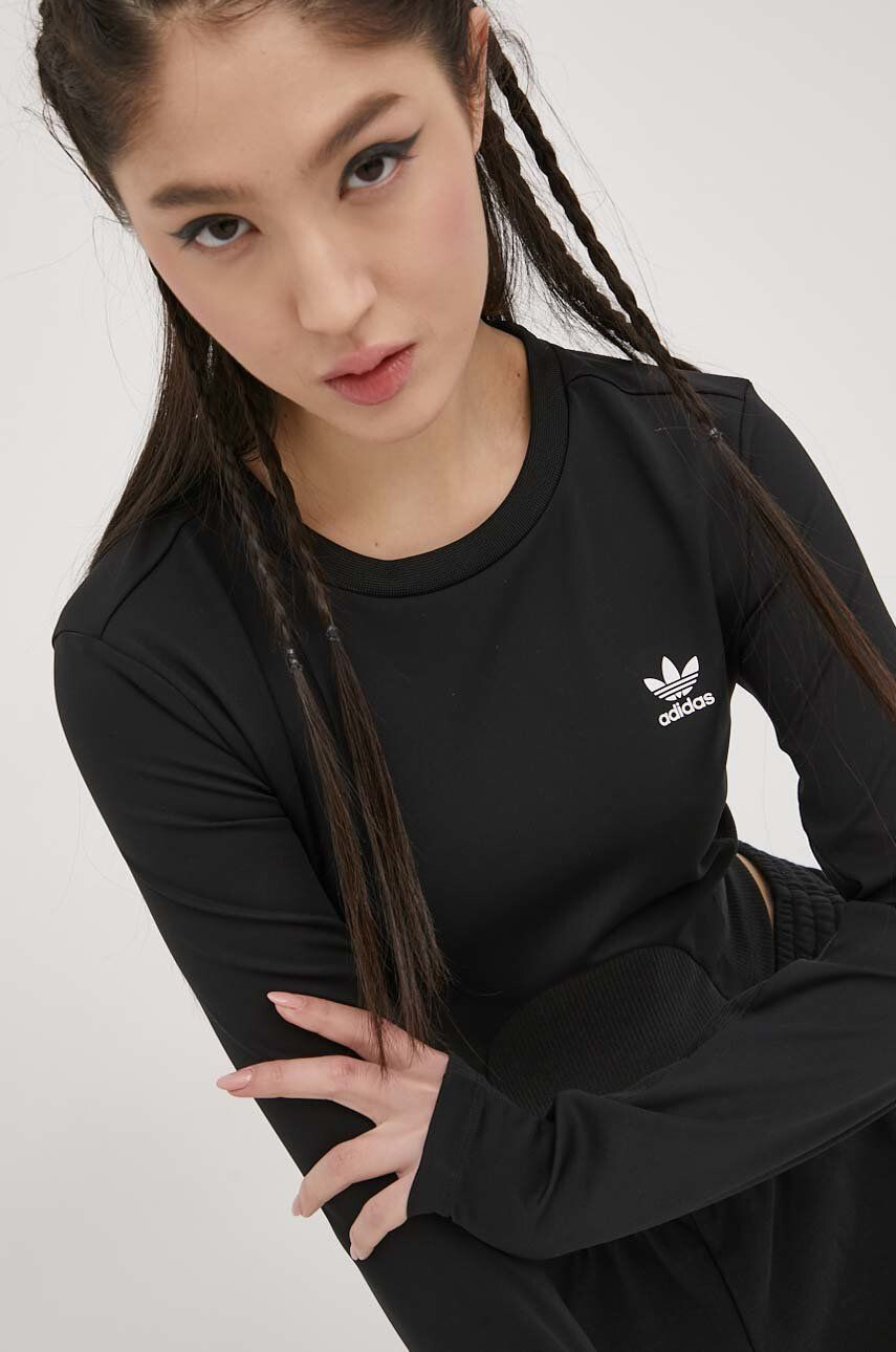 adidas Originals Tričko s dlouhým rukávem Always Original HF2084 dámský černá barva HF2084-BLACK - Pepit.cz