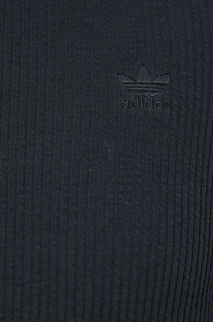 adidas Originals Tričko s dlouhým rukávem Trefoil Moments dámský černá barva s golfem HE6905-BLACK - Pepit.cz