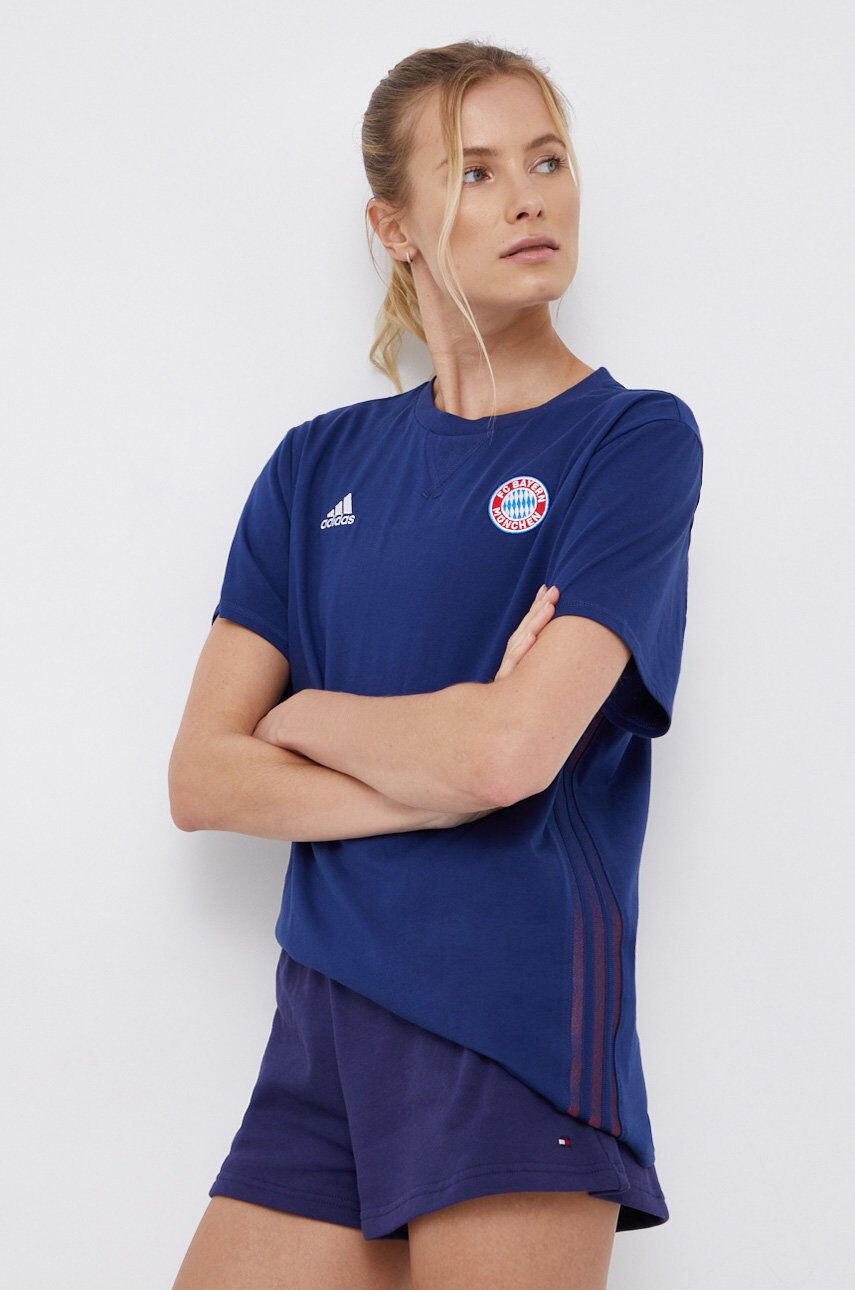 adidas Performance Bavlněné tričko GR0694 tmavomodrá barva - Pepit.cz