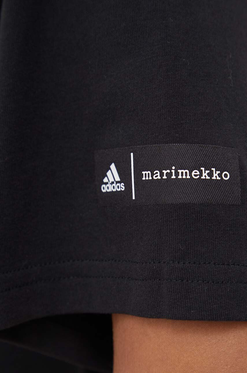 adidas Performance Bavlněné tričko x MARIMEKKO černá barva - Pepit.cz