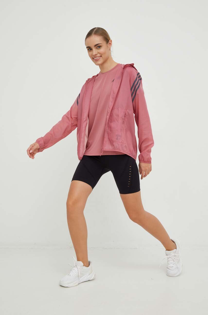 adidas Performance Běžecké tričko Run Icons růžová barva - Pepit.cz